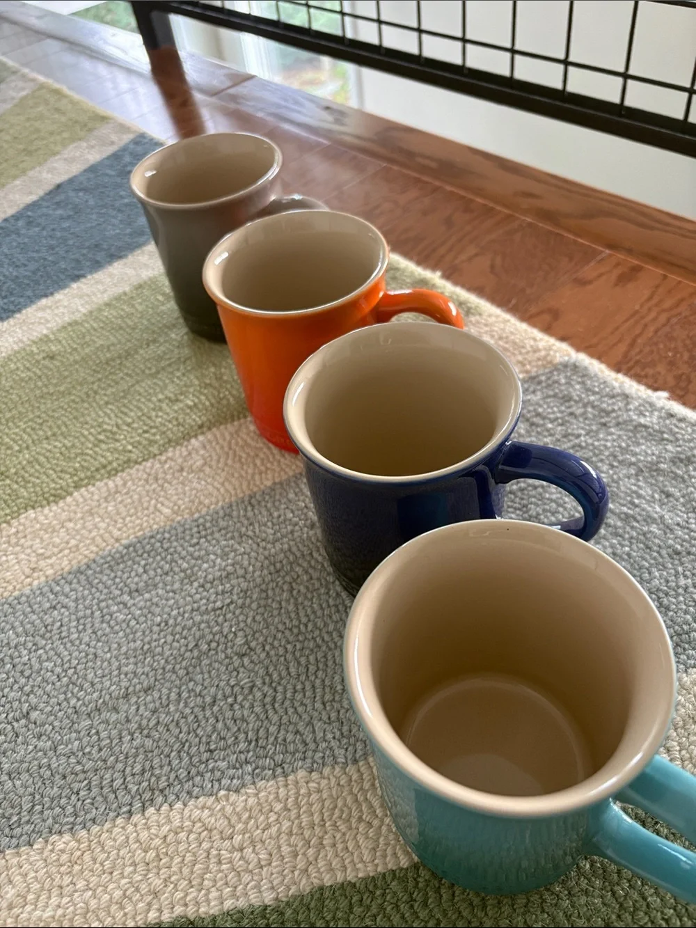 Le Creuset 400ml Coffee Mugs - Set of 4 Indigo, Flame, Flint, Caribbean